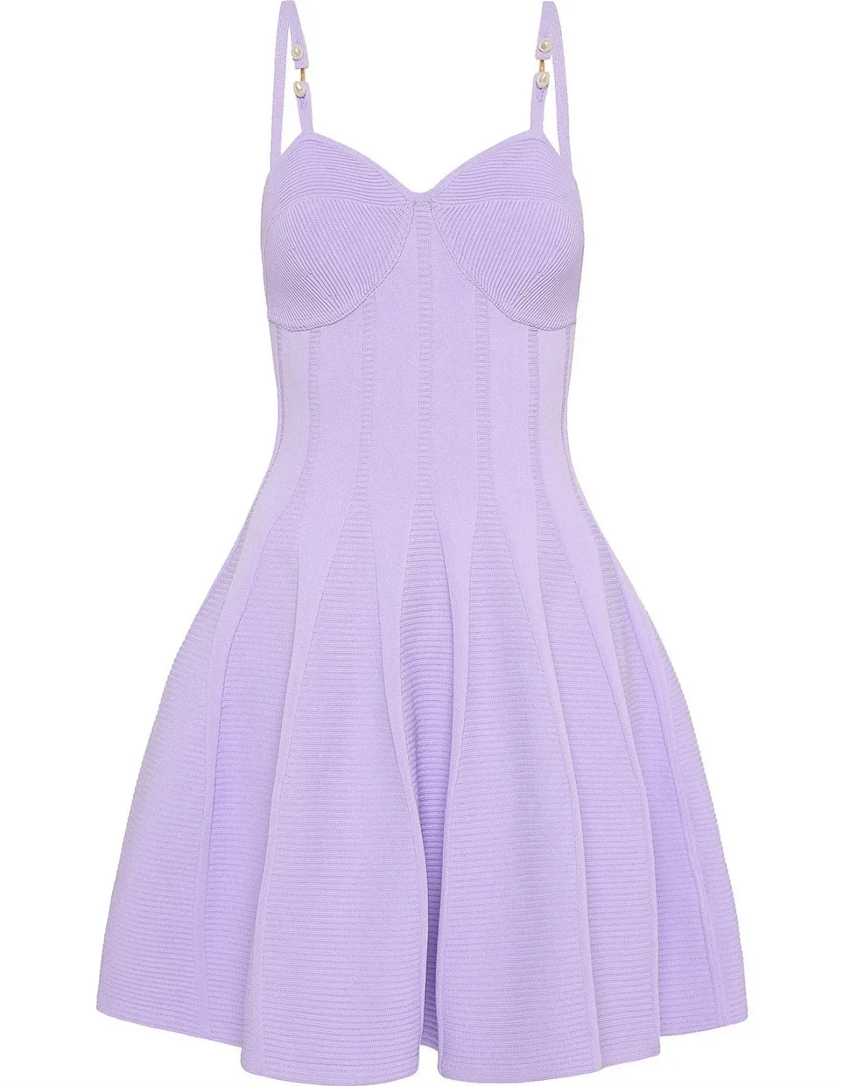 Aje Phaedra Ottoman Bustier Mini Dress in Lilac Size 6/XS - Image 6