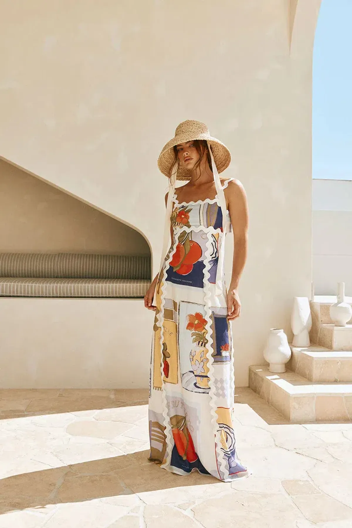 Zaco Terazza Maxi Dress in Villagio Purple Print Size S / Size AU 8 - Image 1