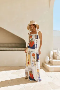 Zaco Terazza Maxi Dress in Villagio Purple Print Size S / Size AU 8 for rent on The Volte - image 1