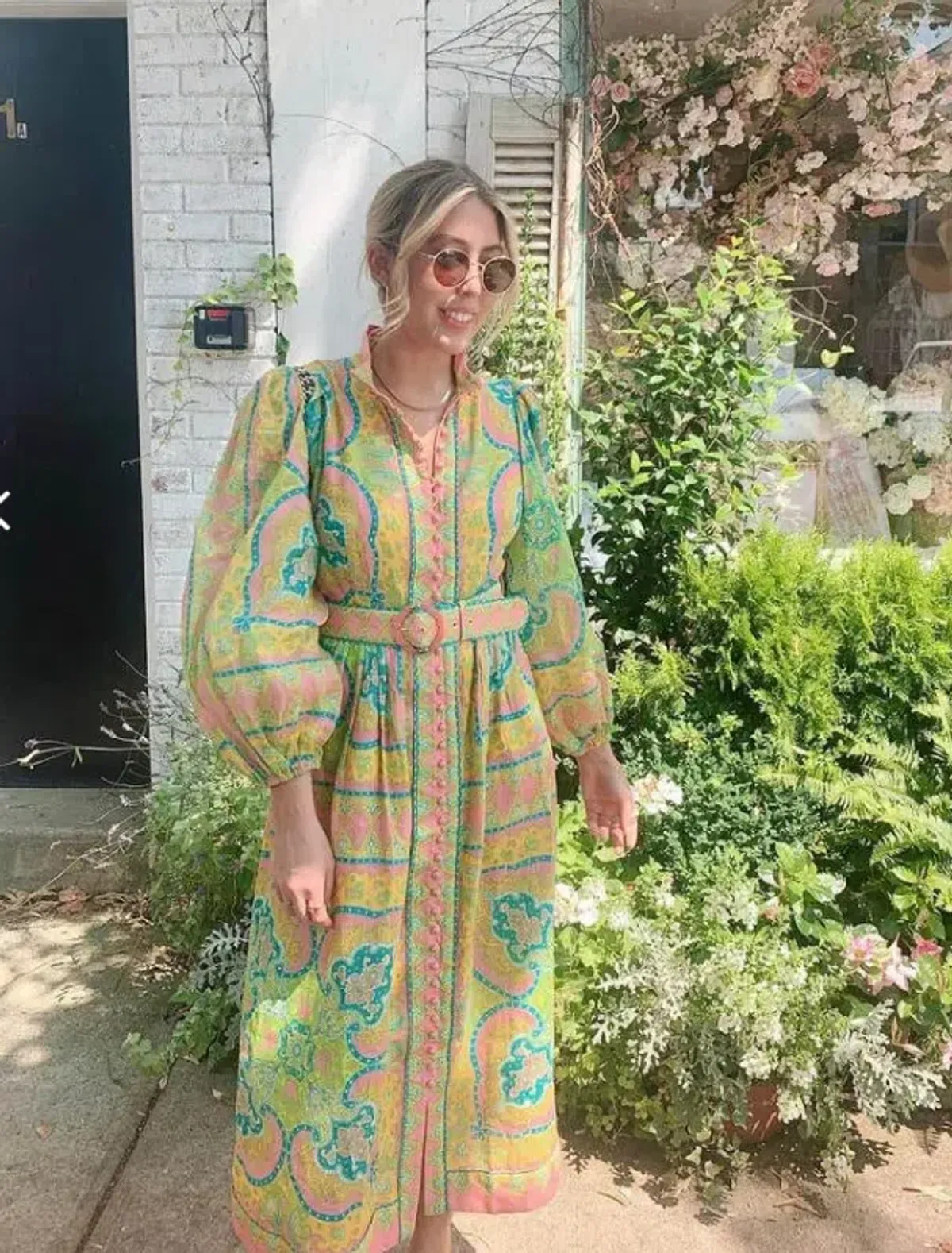 Zimmermann Estelle Buttoned Midi Dress Size 10 - Image 2