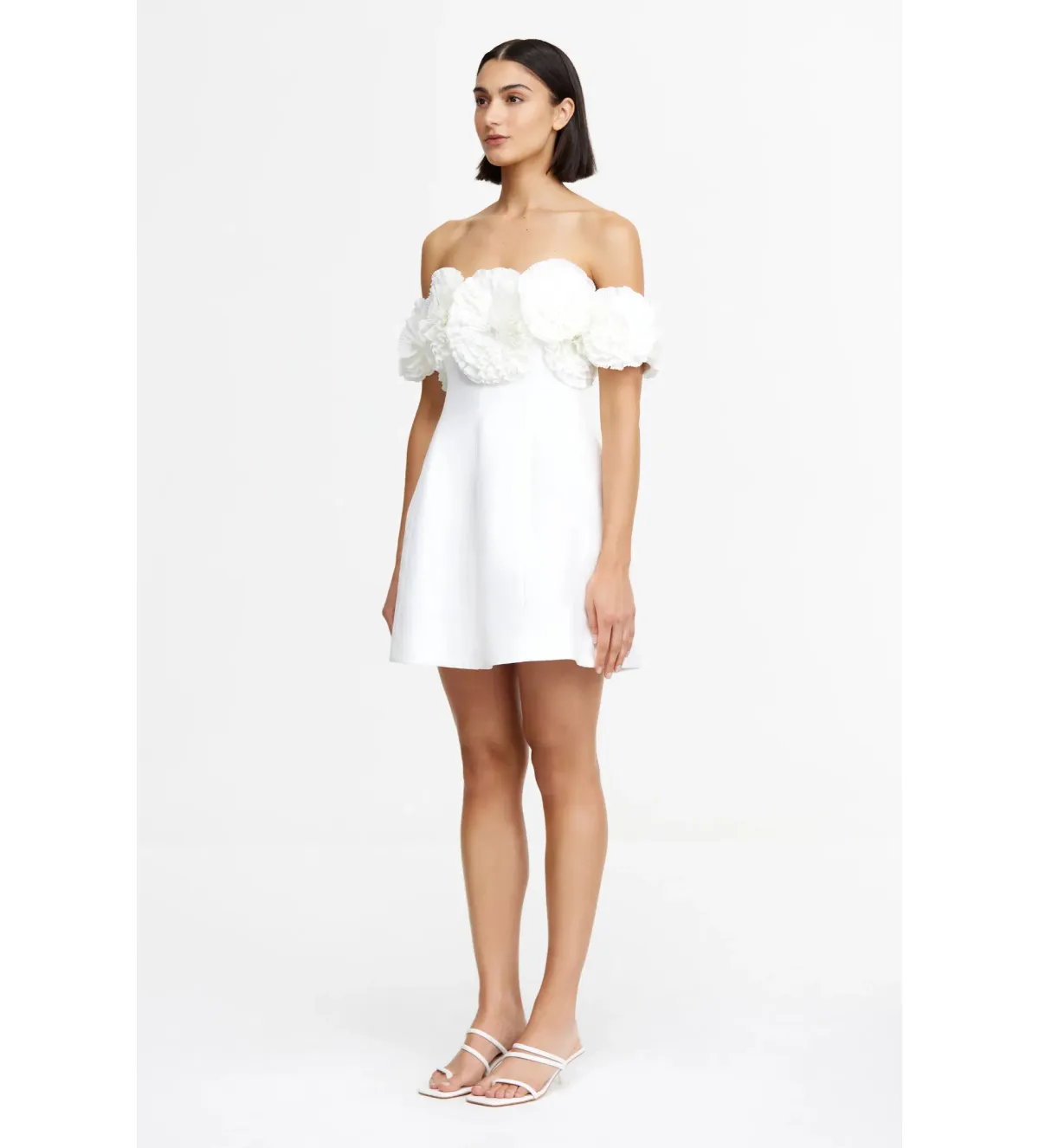 Acler Trusley Mini Dress Ivory Size 14 - Image 2