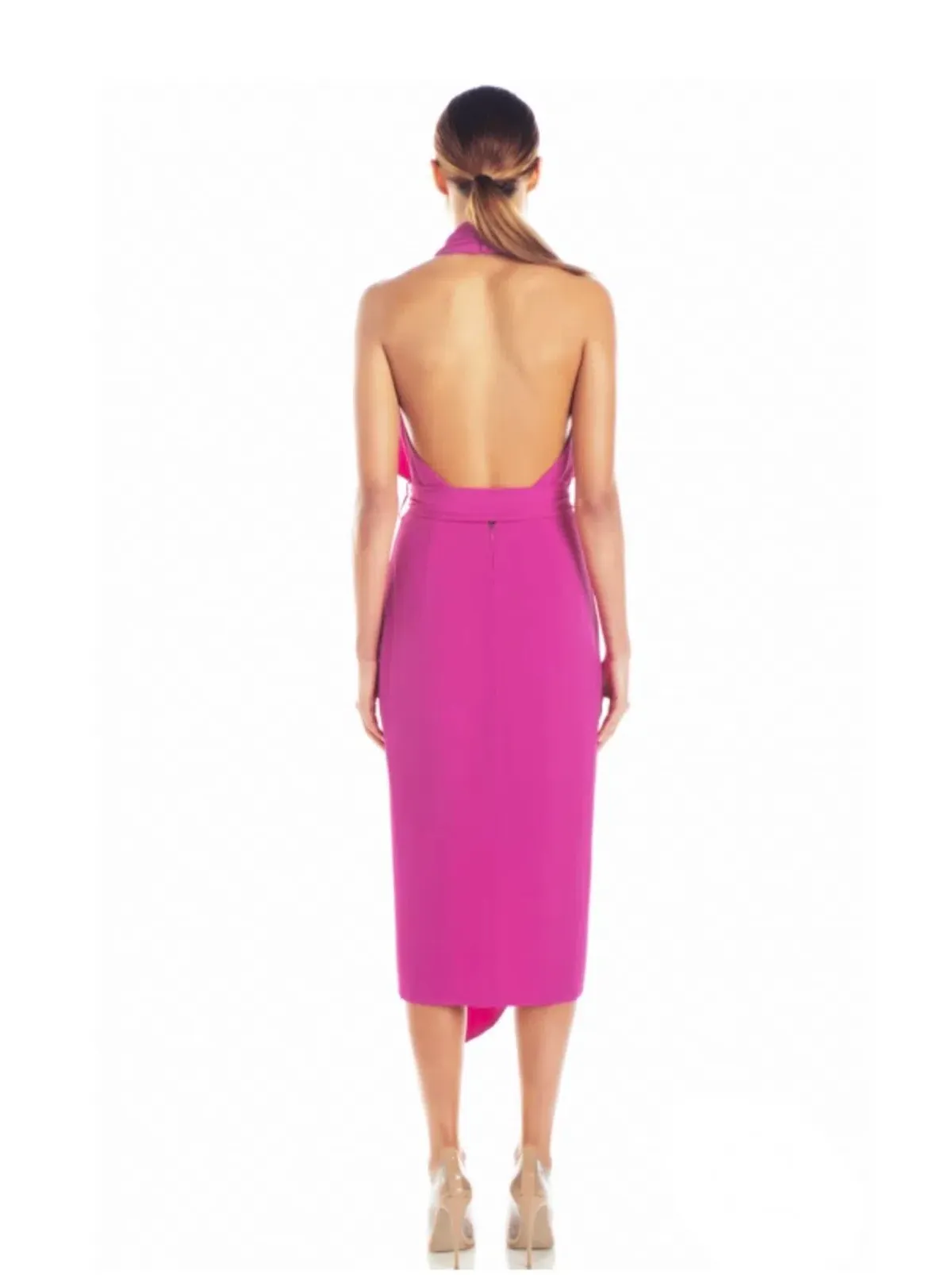 MISHA Lorena Midi Dress Fuchsia Pink Size 6 - Image 2