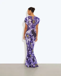 Rat And Boa Lucille Maxi Dress Blue Iris Orchid Size 16 for rent on The Volte - image 3