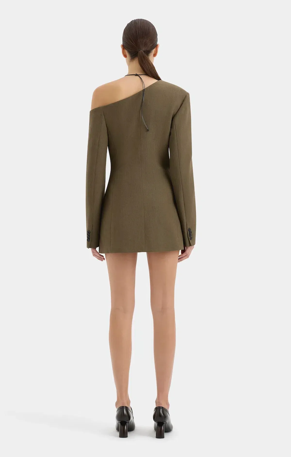 Sir the Label Sartoria Mini Dress Chocolate Size 2 / AU 10 - Image 2