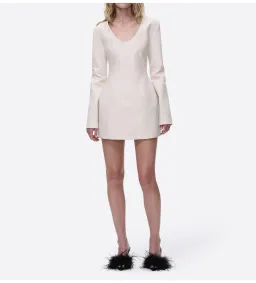 Deering World Poetic Form Mini Dress Cream Size 10 for rent on The Volte - image 1