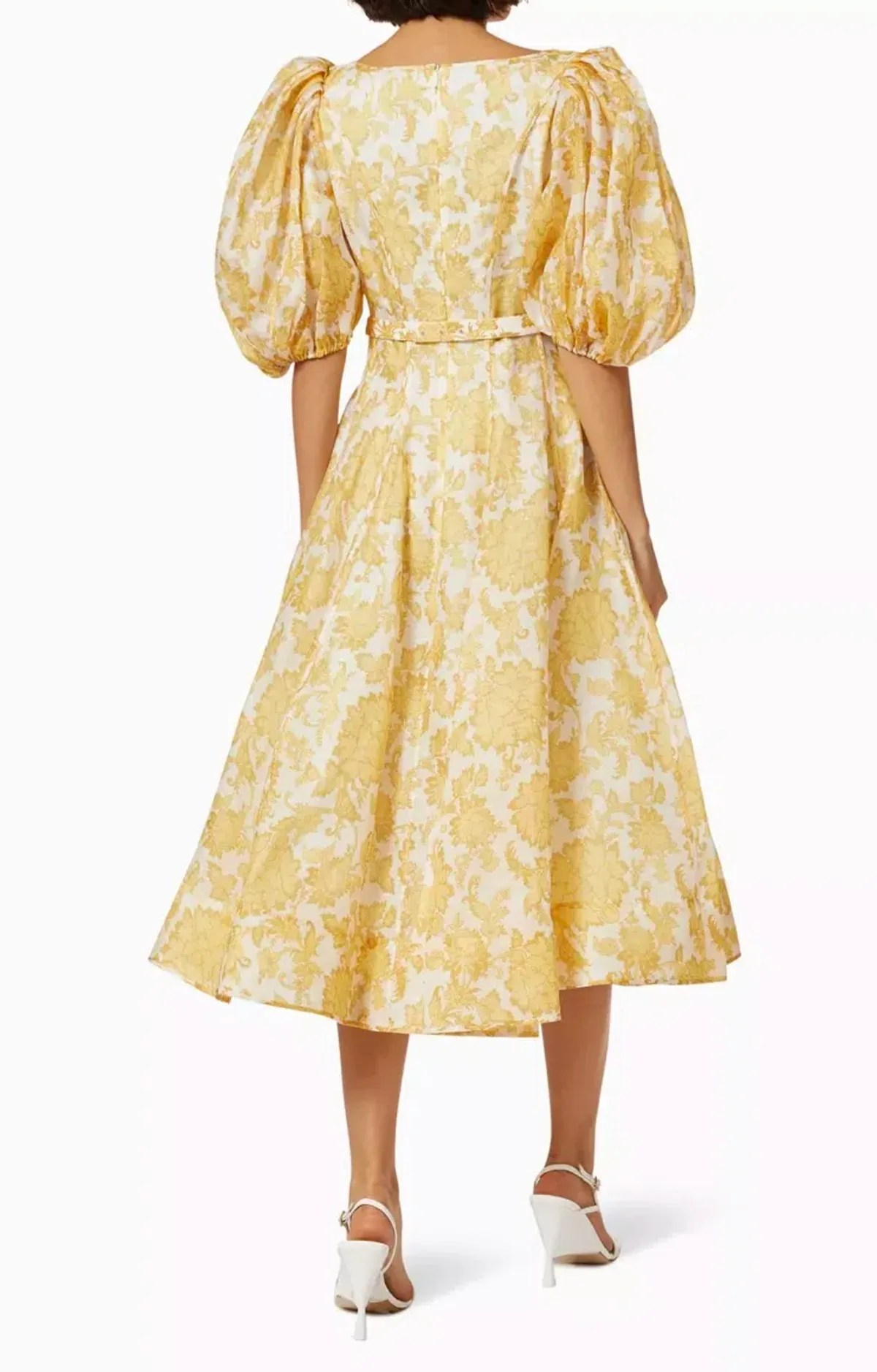 Zimmermann Postcard Puff Sleeve Midi Dress Size 1 /Au 10  - Image 2