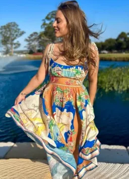 Zimmermann Alight Picnic Midi Dress Print Size 3 / AU 14 for rent on The Volte - image 2