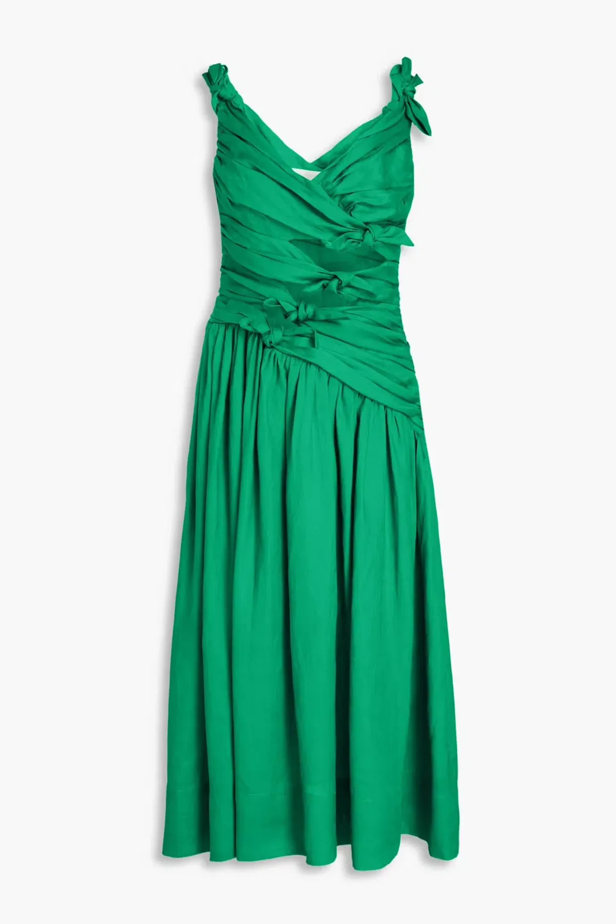 Zimmermann Tiggy Bow Midi Dress In Green Size 1 / AU 10  - Image 4