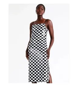 Wayne Cooper Sequin Check Midi Dress Multi Size 10 for rent on The Volte - image 2