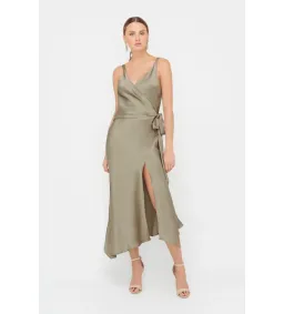 Sheike Glamour Midi Dress Sage Size AU 14 for rent on The Volte - image 1