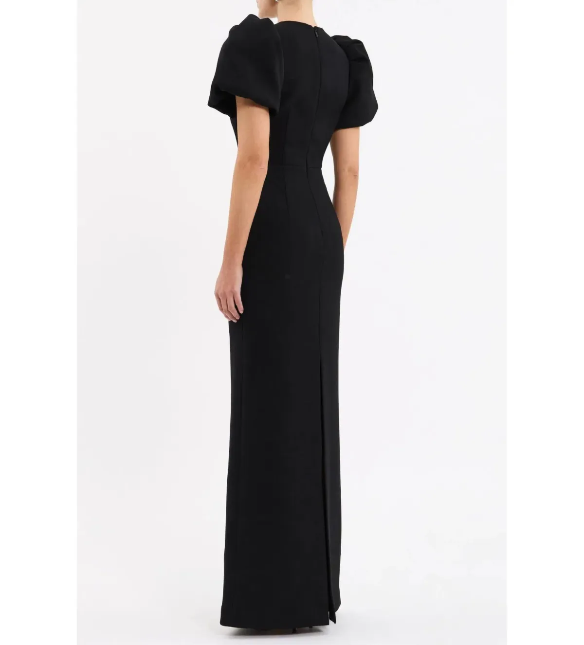 Rebecca Vallance Violetta Puff Sleeve Gown Maxi Black Size AU 12 - Image 3