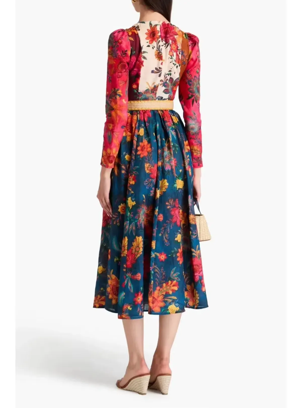 Zimmermann Ginger Long Sleeve Midi Dress Spliced Size AU 14 - Image 2