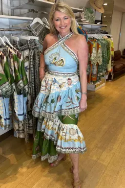 Alemais Bath House Midi Dress Multi Size 12  for rent on The Volte - image 3