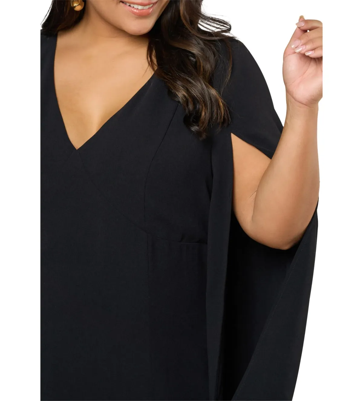 Curve Project Main Character Cape Maxi Dress Black by Pink Dusk Size 16 - Image 5