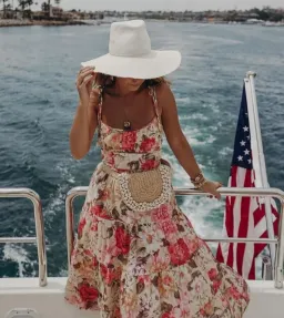 Zimmermann Honour Tie Shoulder Dress Midi Floral Size 1 / Au 10 for rent on The Volte - image 2