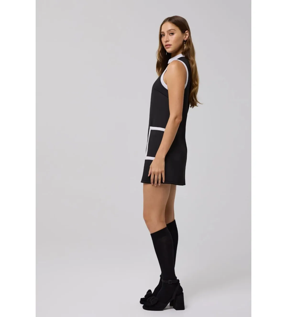 Chelsea St Chelsea Mini in Black with White Piping Size S / AU 8 - Image 2