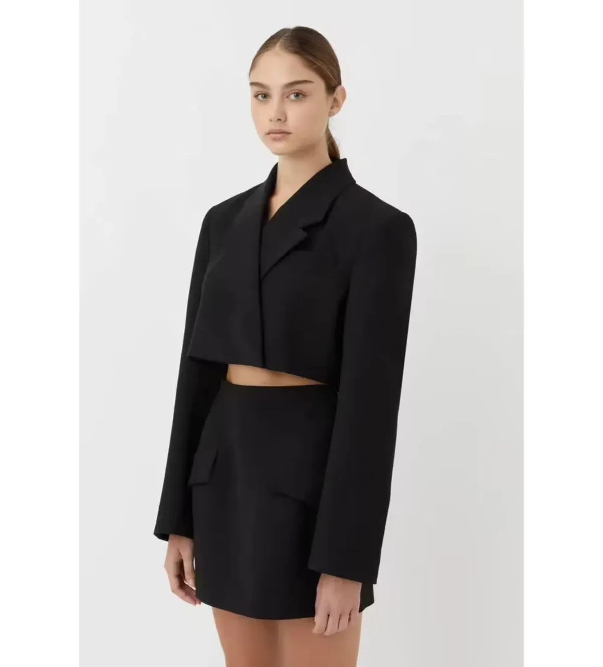 Camilla and Marc Tailored Cutout Mini Black Dress in Size 10 - Image 3