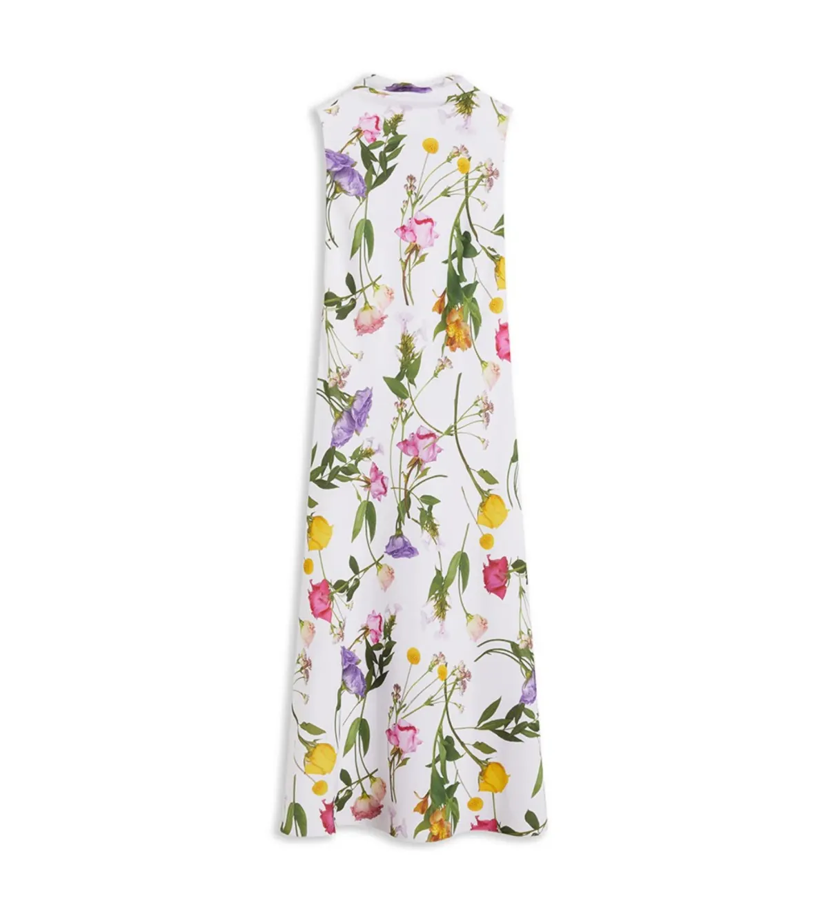 Ted Baker Addilin Cowl Neck Slip Midi Dress White Floral Size 2 AU 10 - Image 6