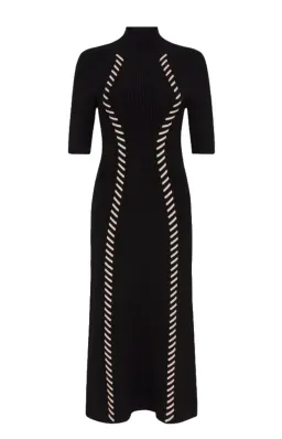 Aje Interlace Knit Midi Dress Size 10 for rent on The Volte - image 2