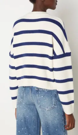 Maje Marine Striped Rib Sweater Size 10/1 for rent on The Volte - image 5