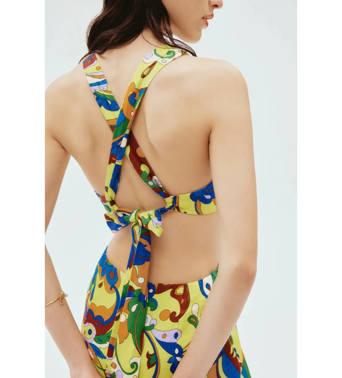 Alemais Yvette Cut Out Midi Dress Print Size 4 - Image 3