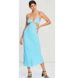 Bec & Bridge Marine Dreams Midi Dress Blue Size 6 for rent on The Volte - image 1