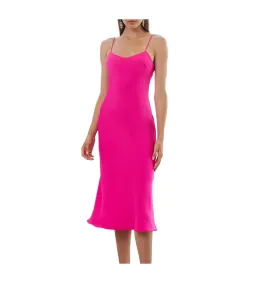 By Johnny Neon Bias Slip Midi Dress Pink Size AU 10 for rent on The Volte - image 3