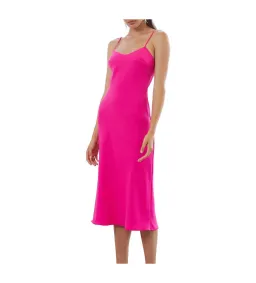 By Johnny Neon Bias Slip Midi Dress Pink Size AU 10 for rent on The Volte - image 4