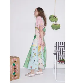 Alemais Jet Midi Dress Multi Print Size AU 8 for rent on The Volte - image 3