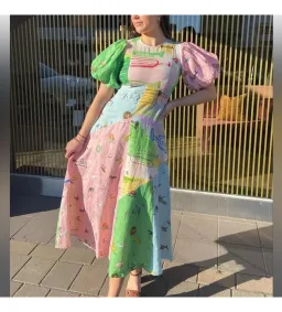 Alemais Jet Midi Dress Multi Print Size AU 8 for rent on The Volte - image 2