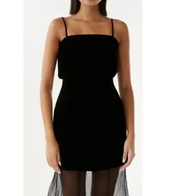 Justin Tong Phoebe Organza Maxi Dress Black Size 8 for rent on The Volte - image 4