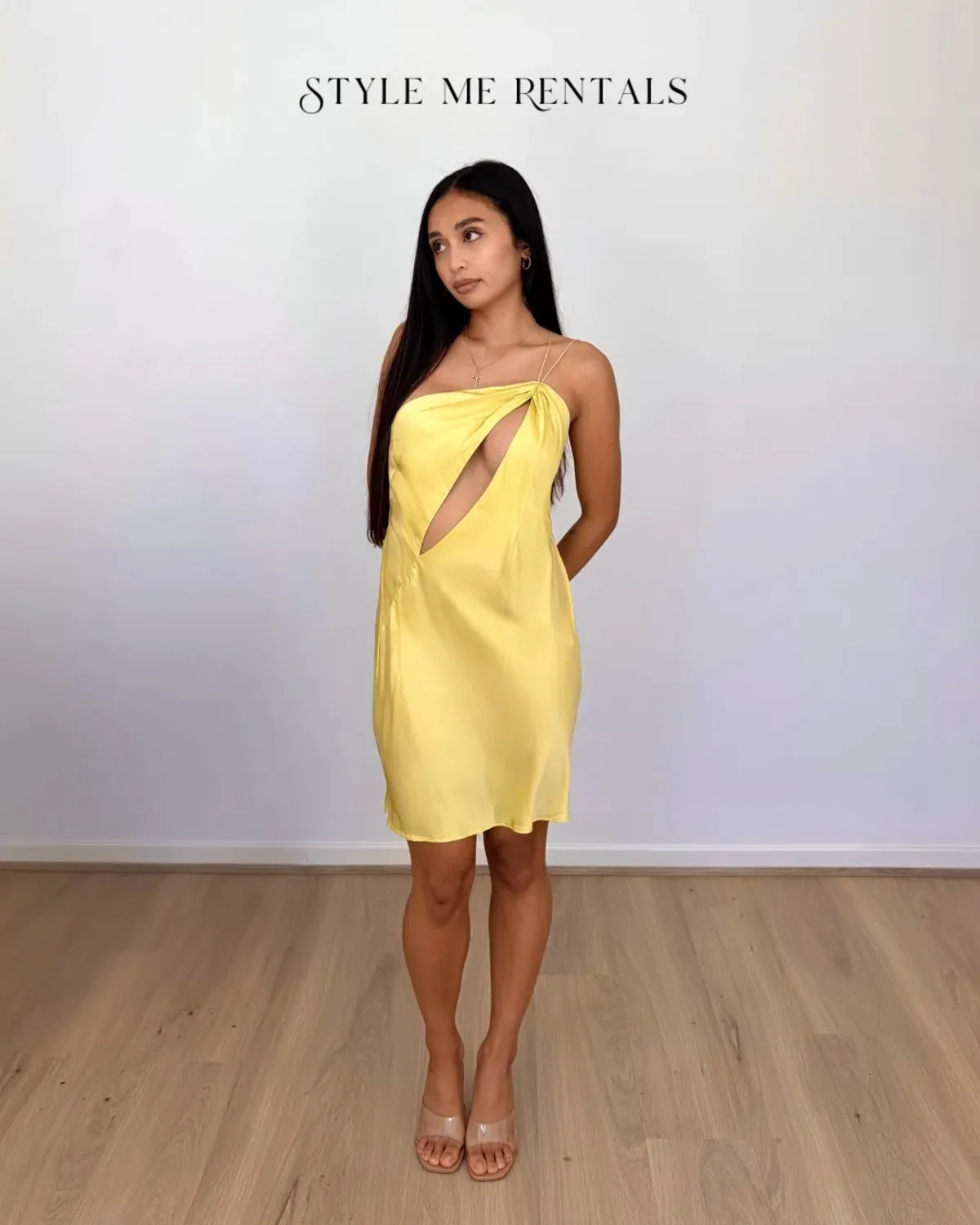 Natalie Rolt Nadine Silk Mini Dress Citron Size 1 / AU 8 - Image 1