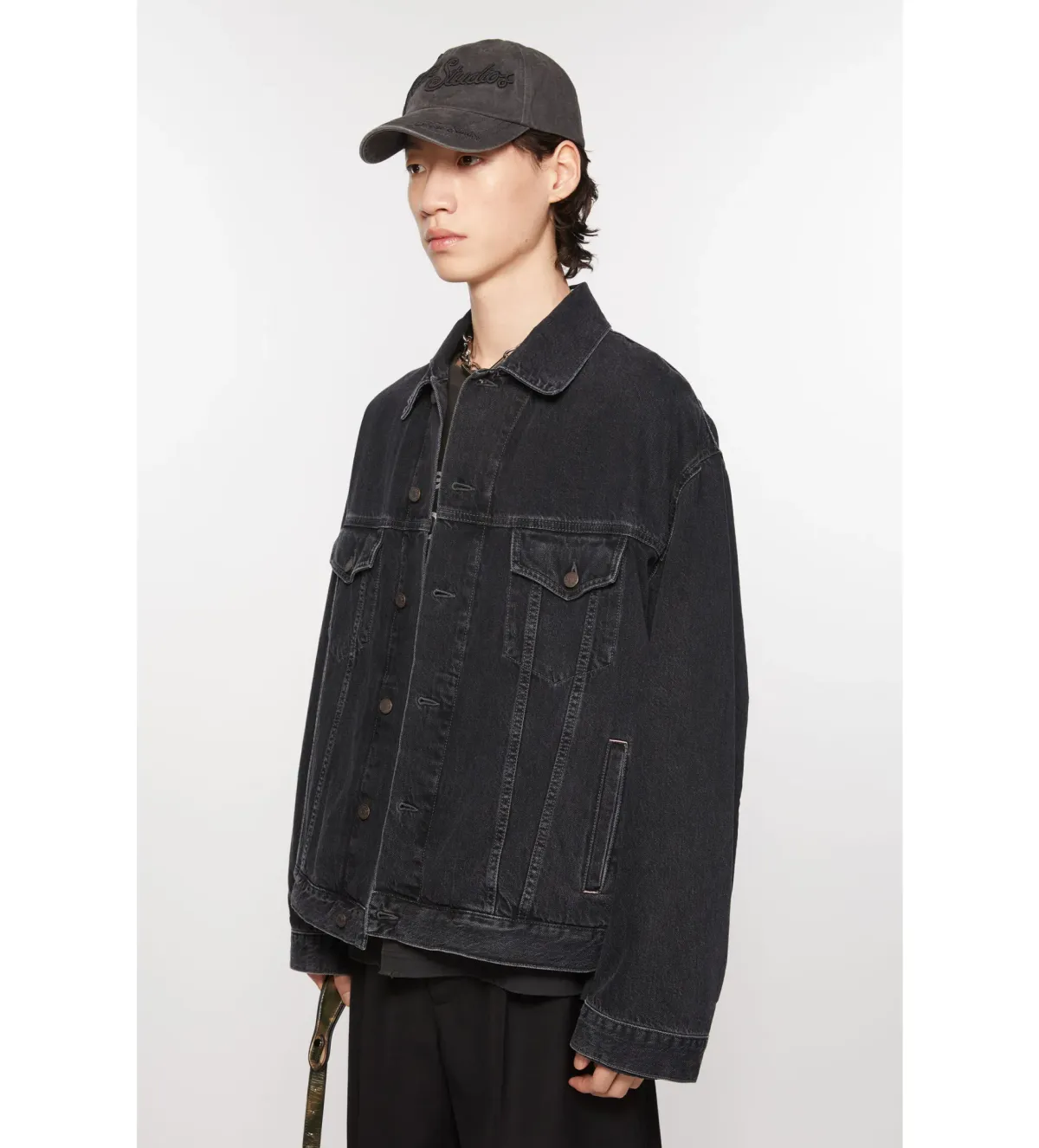 Acne Studios Denim Jacket in Black Size 8  - Image 2