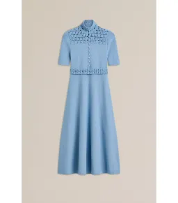 Scanlan Theodore Crepe Knit Daisy Soft Dress Denim Size M / AU 10 for rent on The Volte - image 6