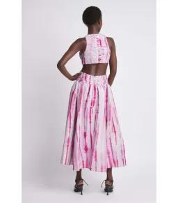 Aje Introspect Ripple Cut Out Midi Dress in Ripple Tie Dye Size AU 6 for rent on The Volte - image 5