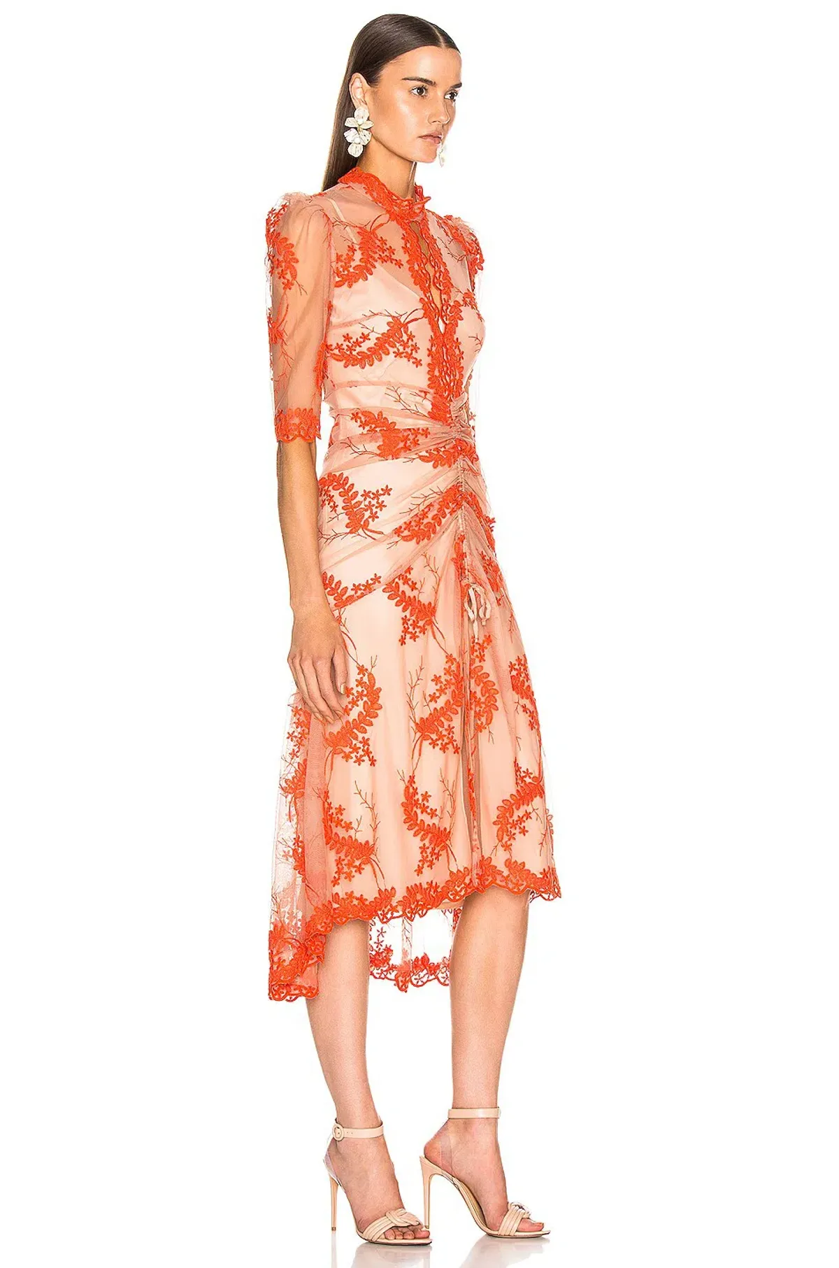 Alice McCall Honeymoon Midi Dress Orange/Nude Size 6 - Image 2