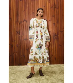 Alemais Mercado Midi Dress Print Size AU 10  for rent on The Volte - image 1