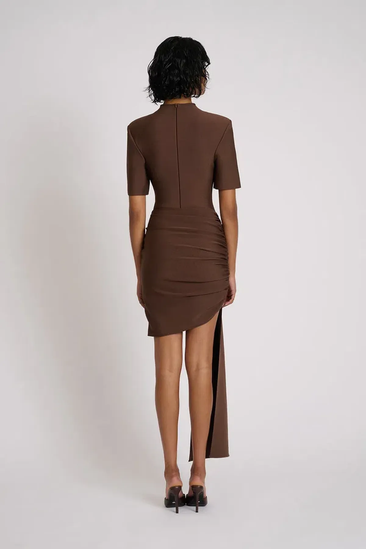 Eliya The Label Eloise Mini Dress Brown Size 6 - Image 5