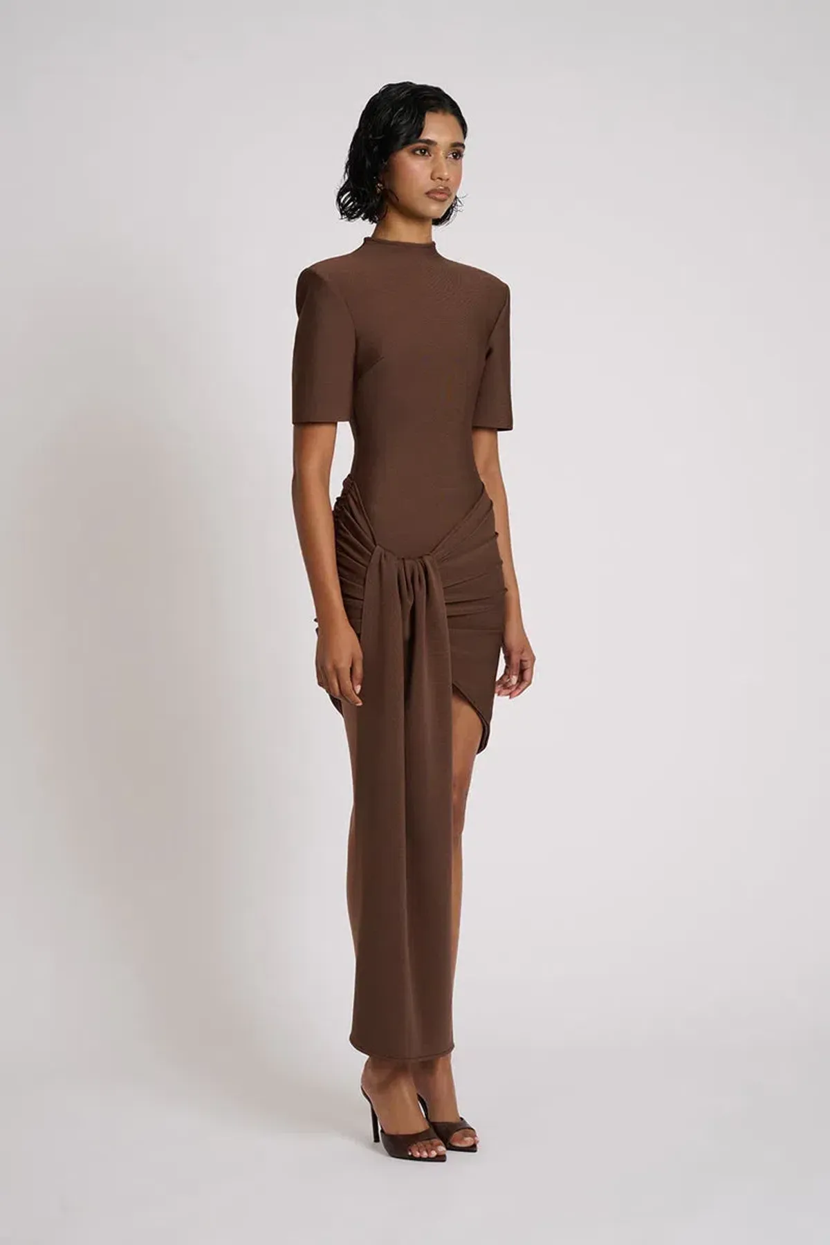 Eliya The Label Eloise Mini Dress Brown Size 6 - Image 4