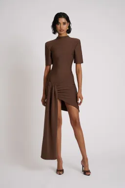 Eliya The Label Eloise Mini Dress Brown Size 6 for rent on The Volte - image 2