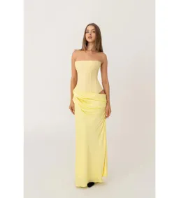 HNTR the label Huxley Gown Lemon Size AU 8 for rent on The Volte - image 1