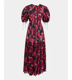 Ulla Johnson Collage Midi Dress Hibiscus Size AU 10 for rent on The Volte - image 4