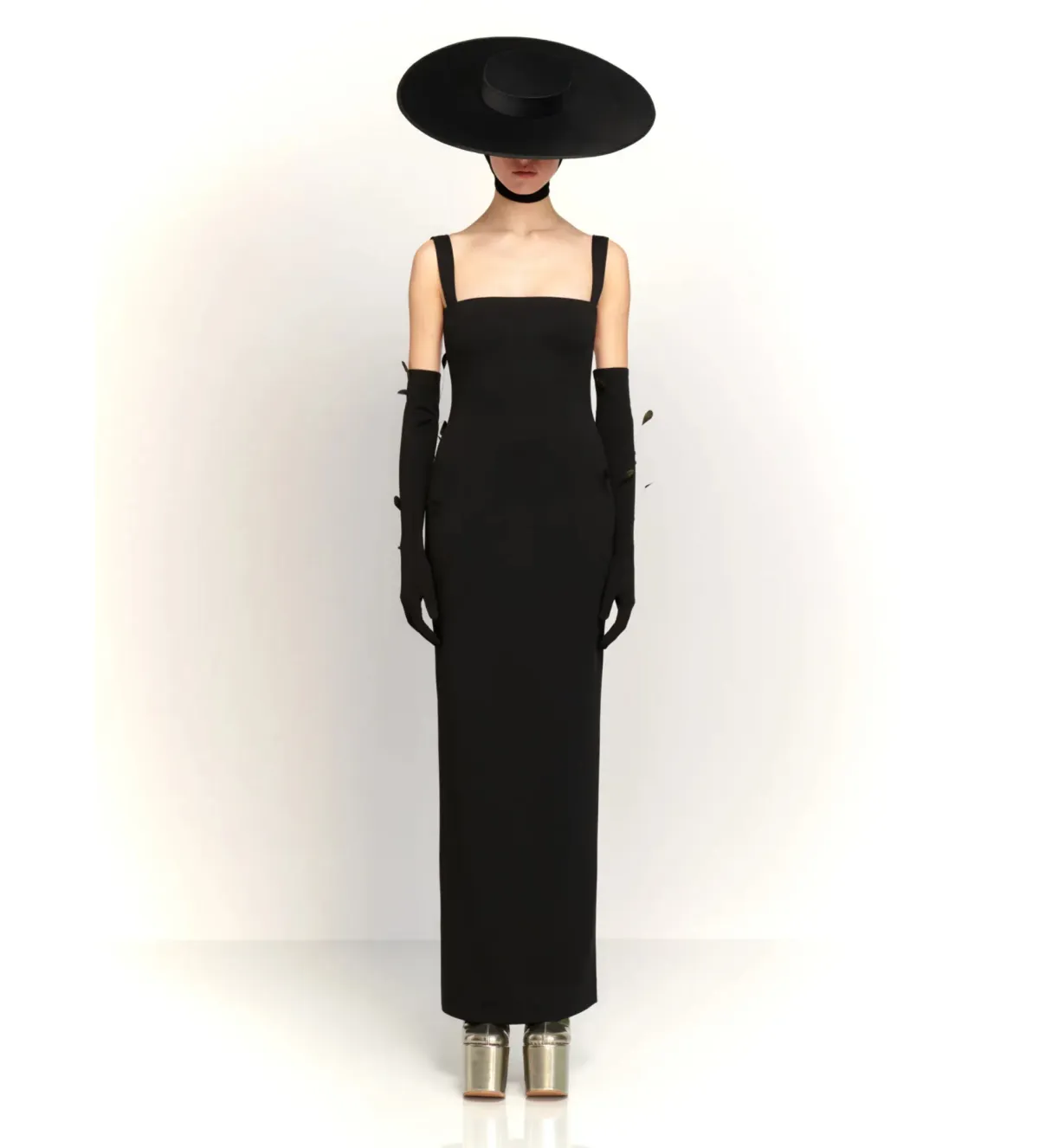 Solace London The Joni Maxi Dress in Black Size 8 - Image 1