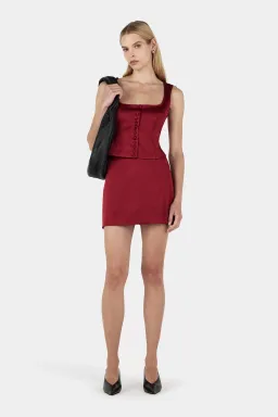 Hansen and Gretel Rowena Corset Top Red Dahlia Size 8 for rent on The Volte - image 5