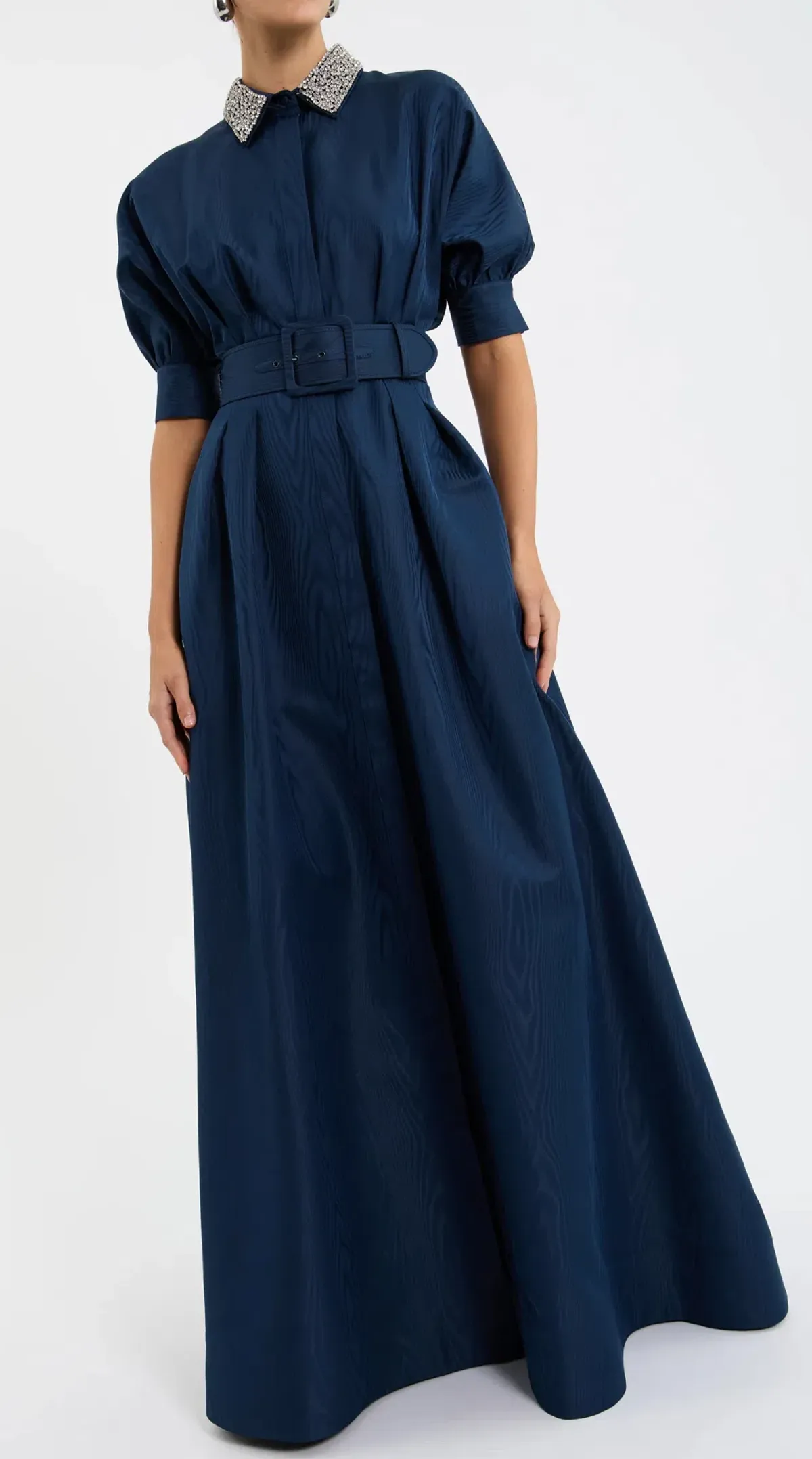 Rebecca Vallance Cielo Diamante Collar Gown Navy Size 14 - Image 3