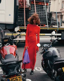 Sir The Label Fresca Gathered Midi Dress Tangerine Size 12 for rent on The Volte - image 4