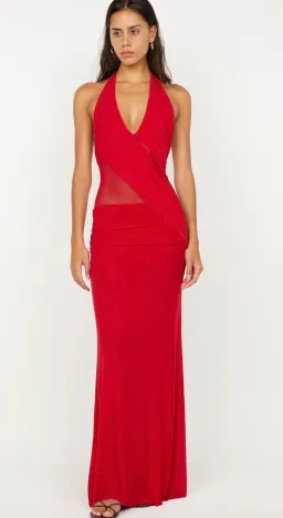 Bec & Bridge Deija Halter Maxi Dress Strawberry Size 6 for rent on The Volte - image 1