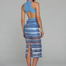 Eliya The Label Oriana Dress Blue Size 6 for rent on The Volte - image 2