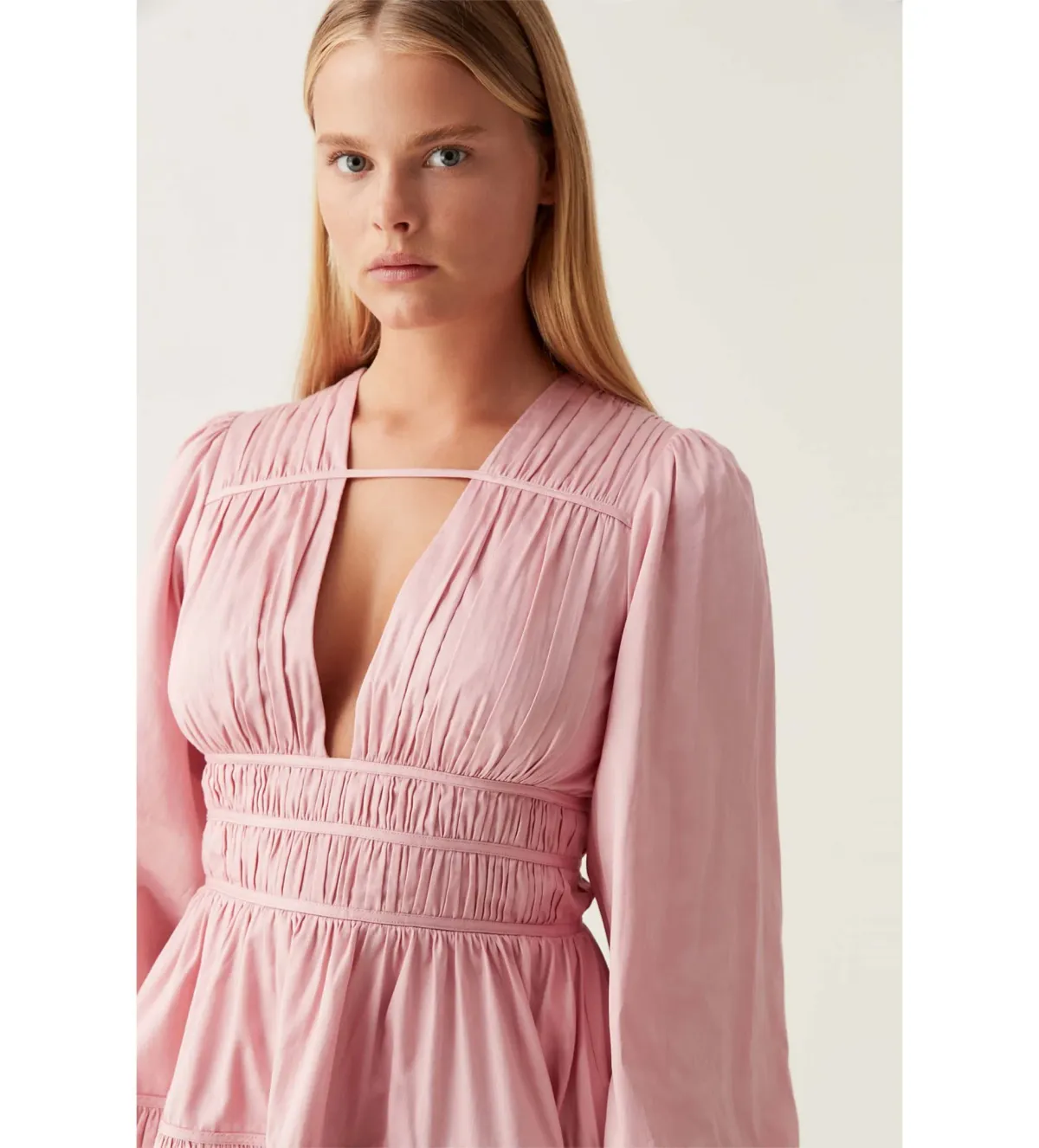 Aje Fallingwater Gathered Mini in Pink Size S / AU 8 - Image 4