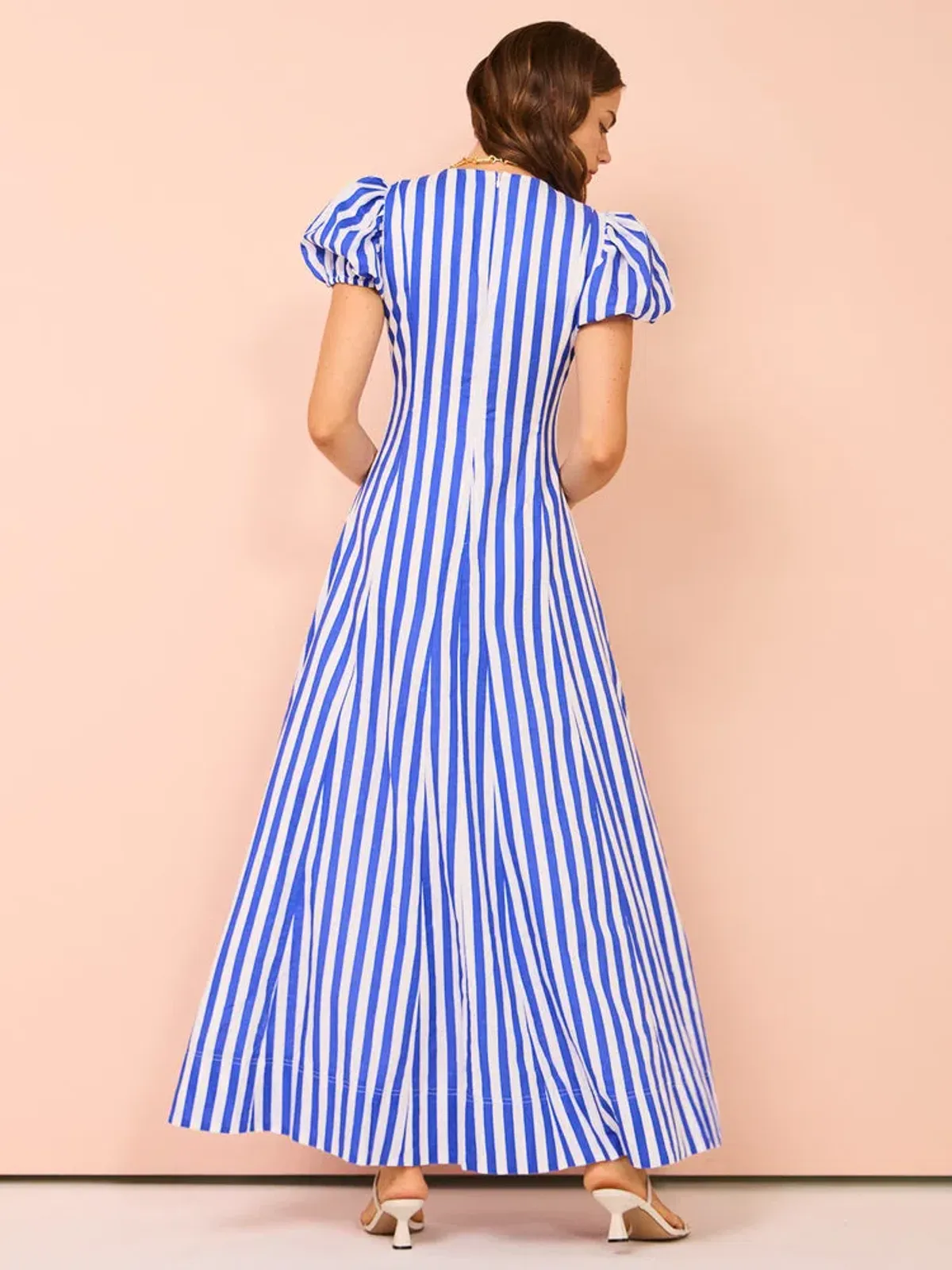 By Nicola S/S Wavy Maxi Dress in Stripe Size AU 14 - Image 2